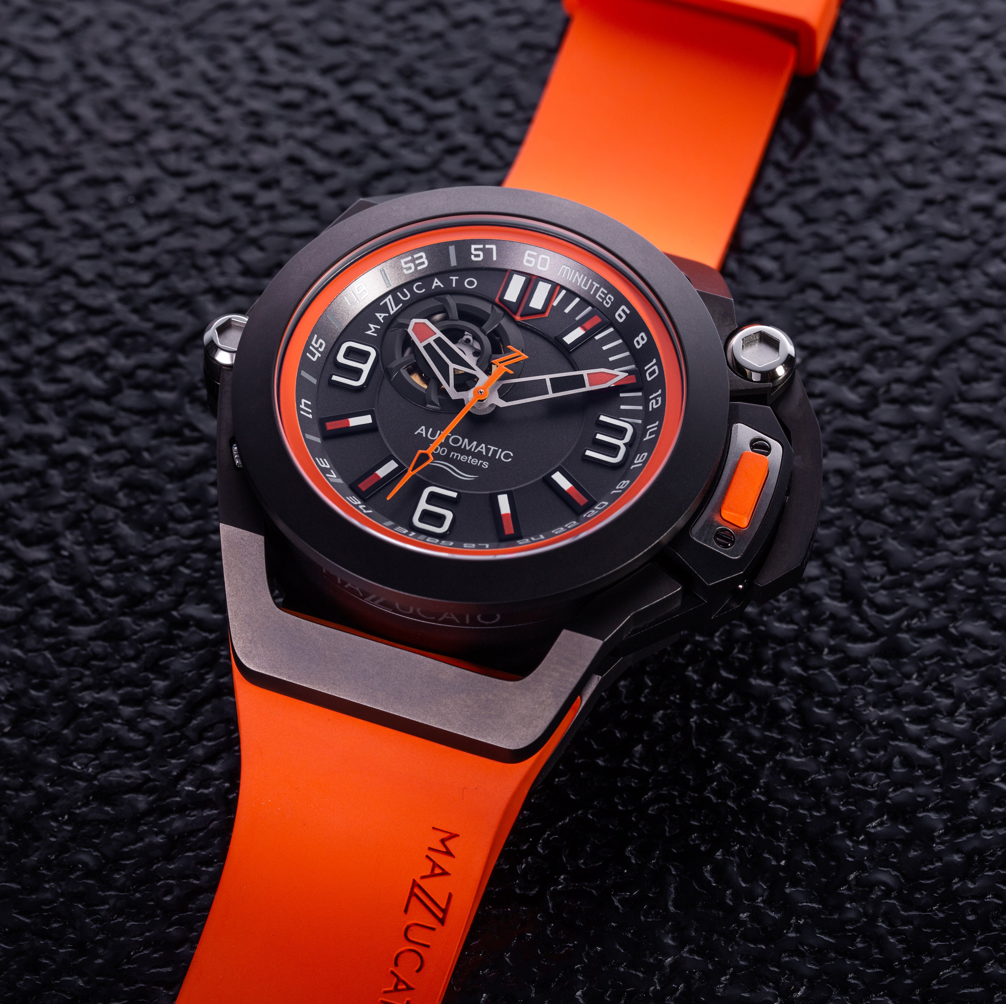 Mazzucato - RIM SCUBA AUTOMATIC WATCH Ø48MM - ORANGE SUB04-ORCG9