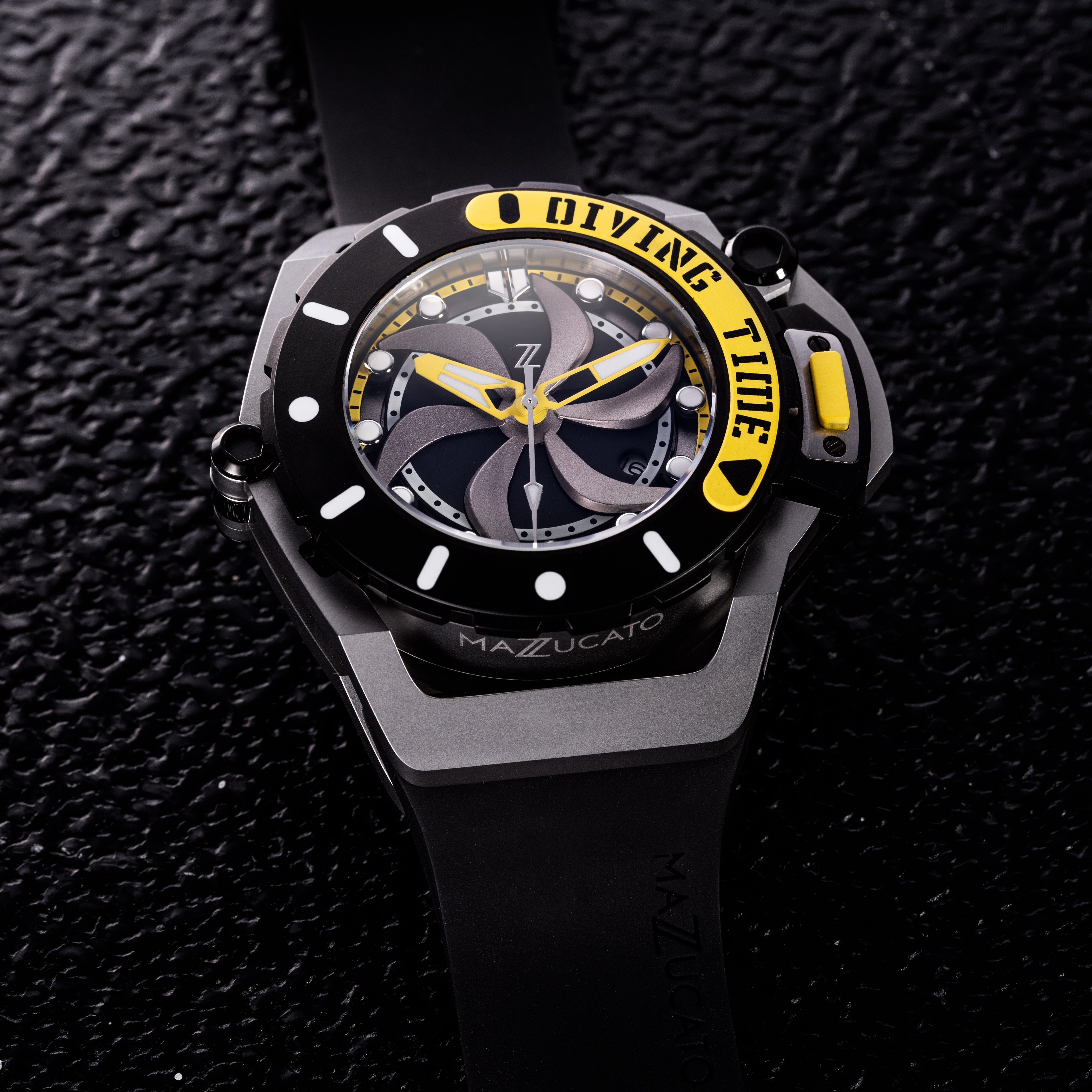 Mazzucato - RIM SCUBA AUTOMATIC WATCH Ø48MM - YELLOW SUB01-BK115