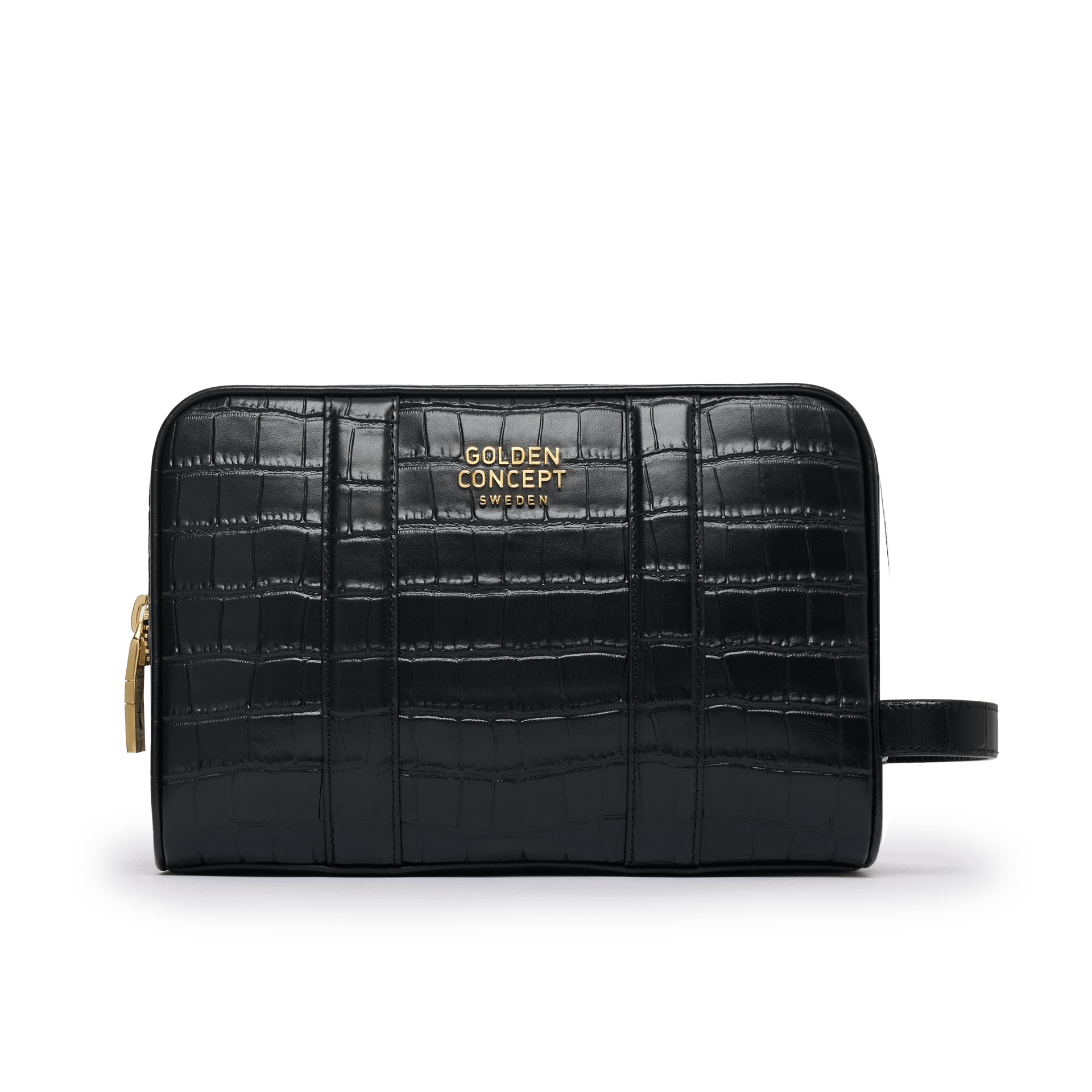 Golden Concept - Leather Accessories - Toiletry Bag - Croco Embossed - Large