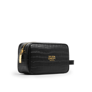 Golden Concept - Leather Accessories - Toiletry Bag - Croco Embossed - Small