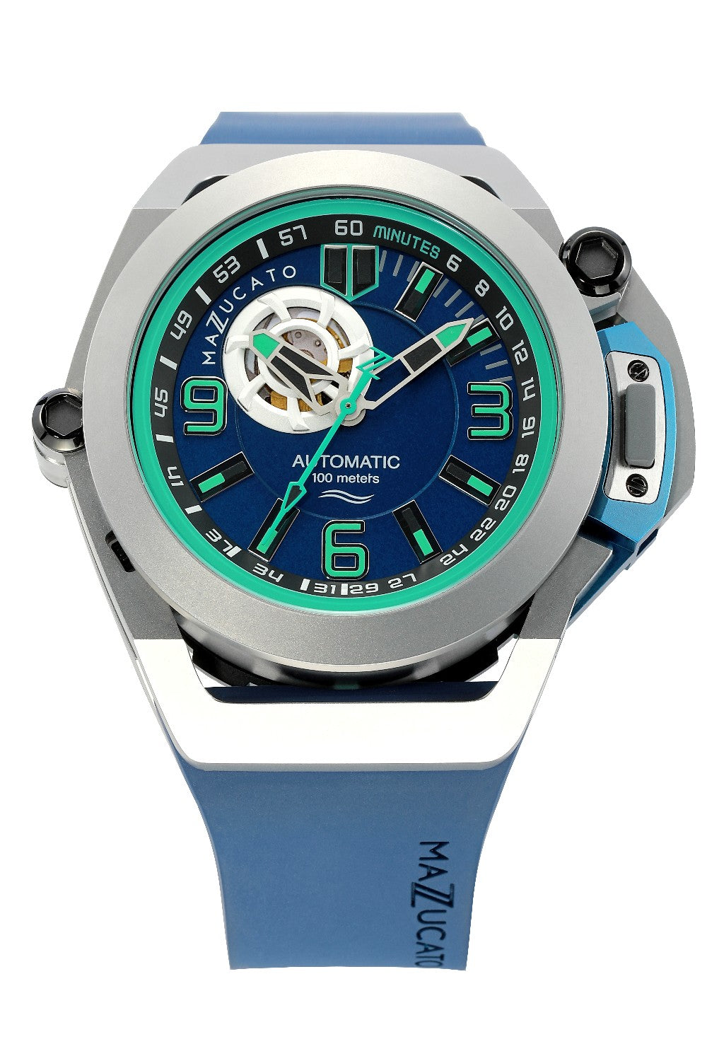 Mazzucato - RIM 潛水自動腕錶 Ø48 mm - 藍綠色 SUB03-BL3255