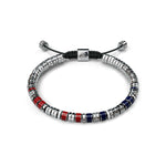 Load image into Gallery viewer, Bracelets EV - Silver - Red &amp; Blue
