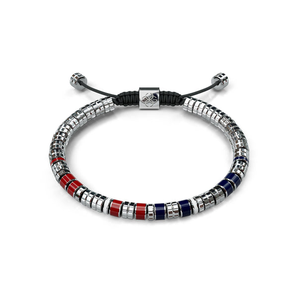 Golden Concept - Bracelets EV - Silver - Red & Blue