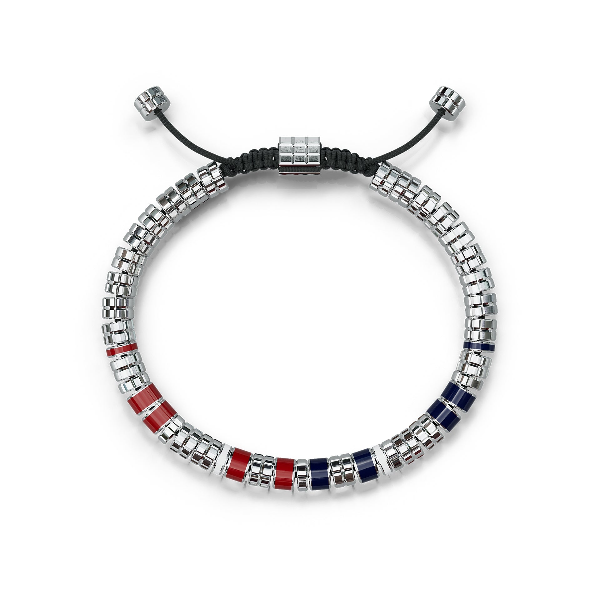 Golden Concept - Bracelets EV - Silver - Red & Blue