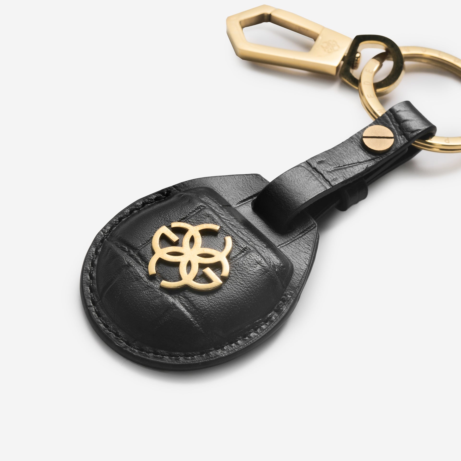 Golden Concept - Leather Accessories - Keychain - Airtag Croco