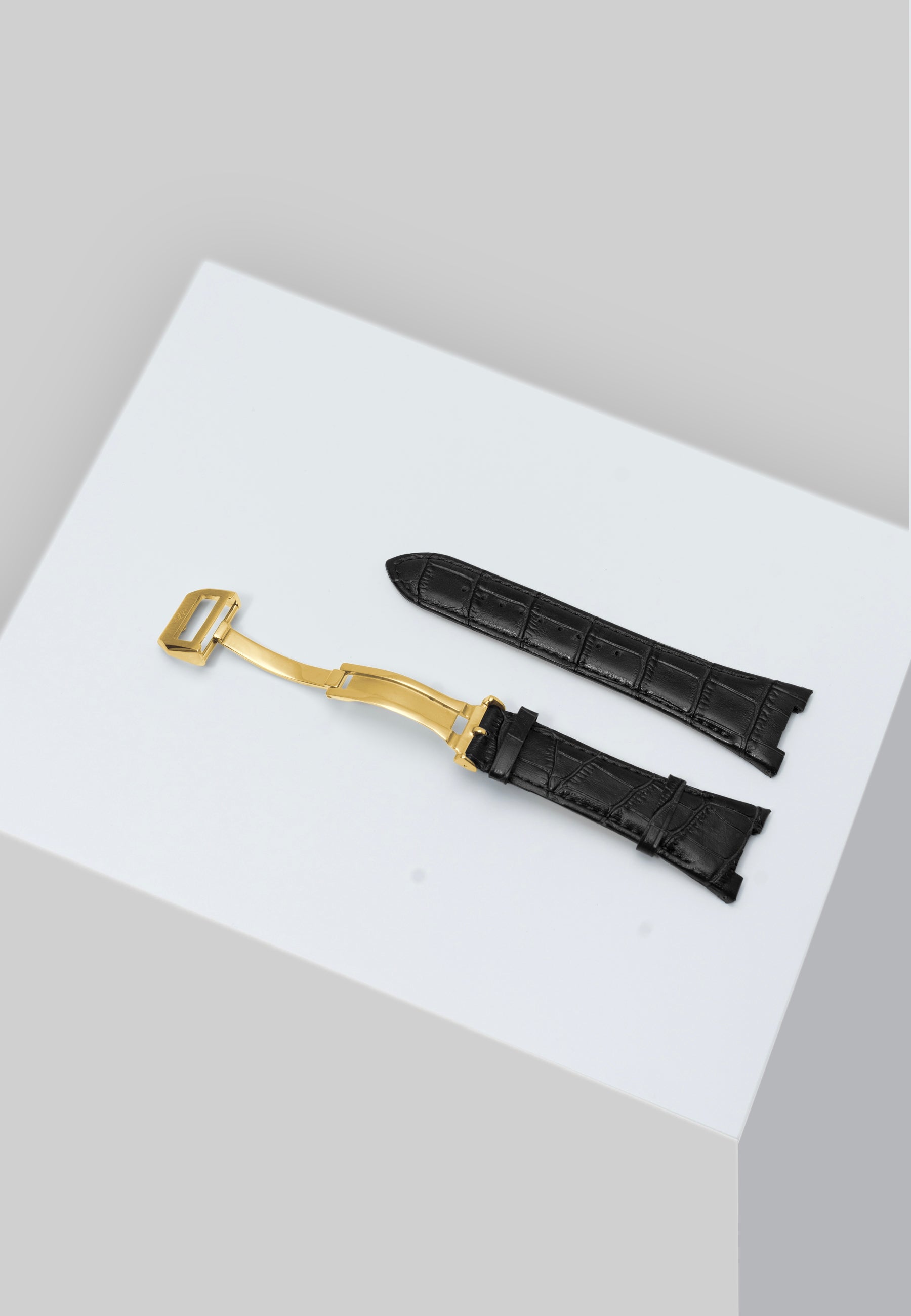 Golden Concept - Watch Straps - Leather - Gold buckle (Black Leather)