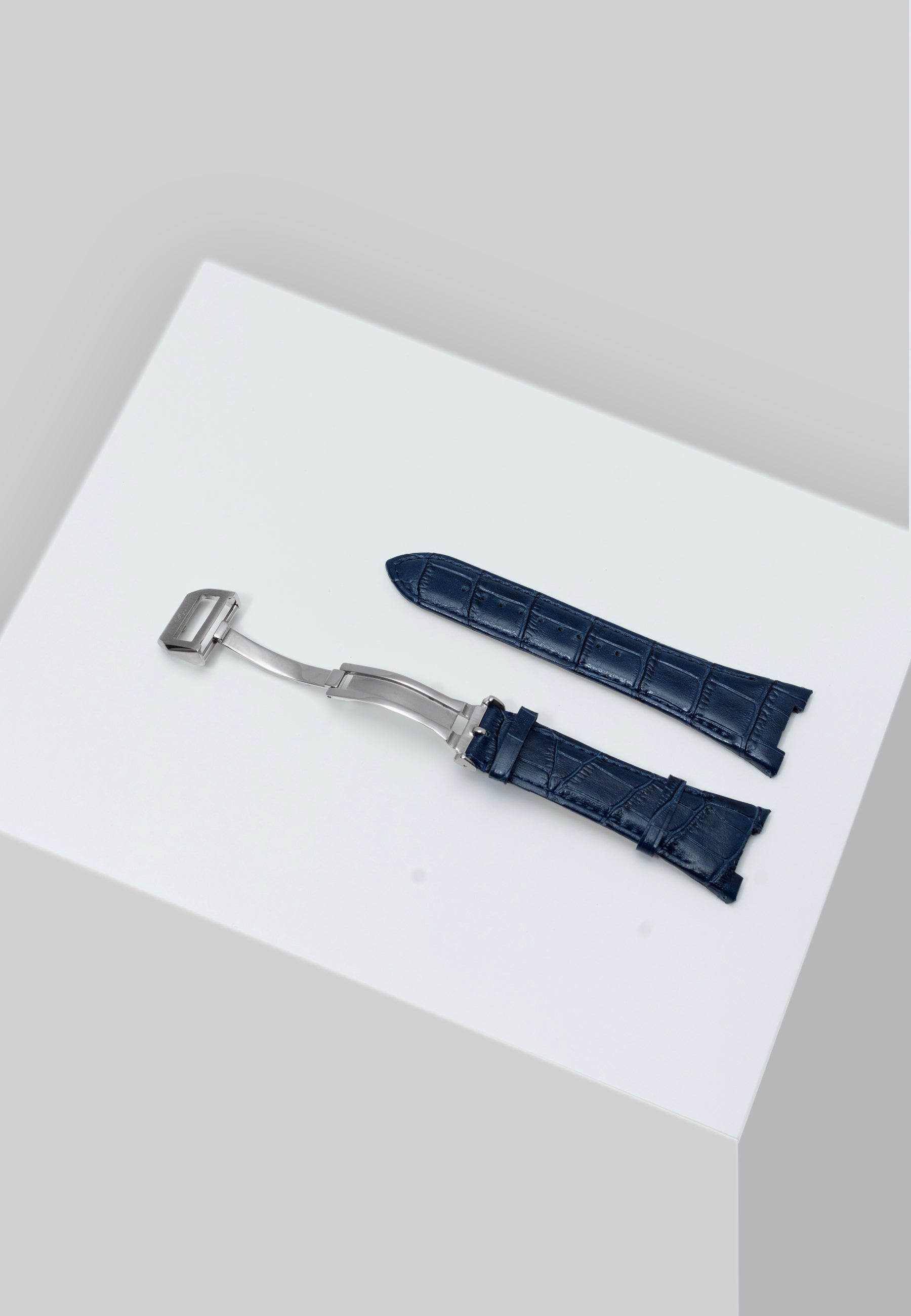 Golden Concept - Watch Straps - Leather - Silver buckle (Blue Leather)