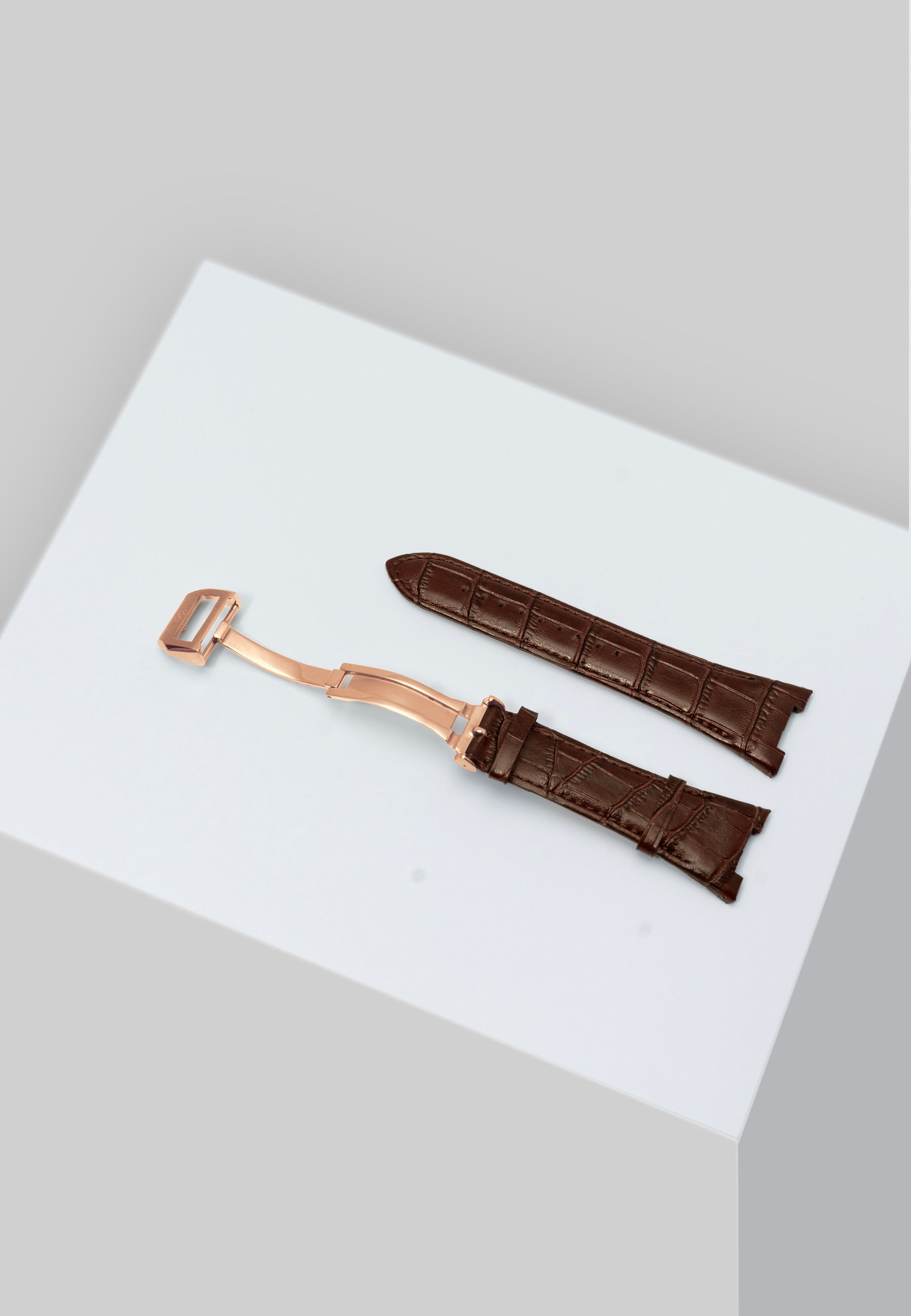 Golden Concept - Watch Straps - Leather - Rose gold buckle (Brown Leather)