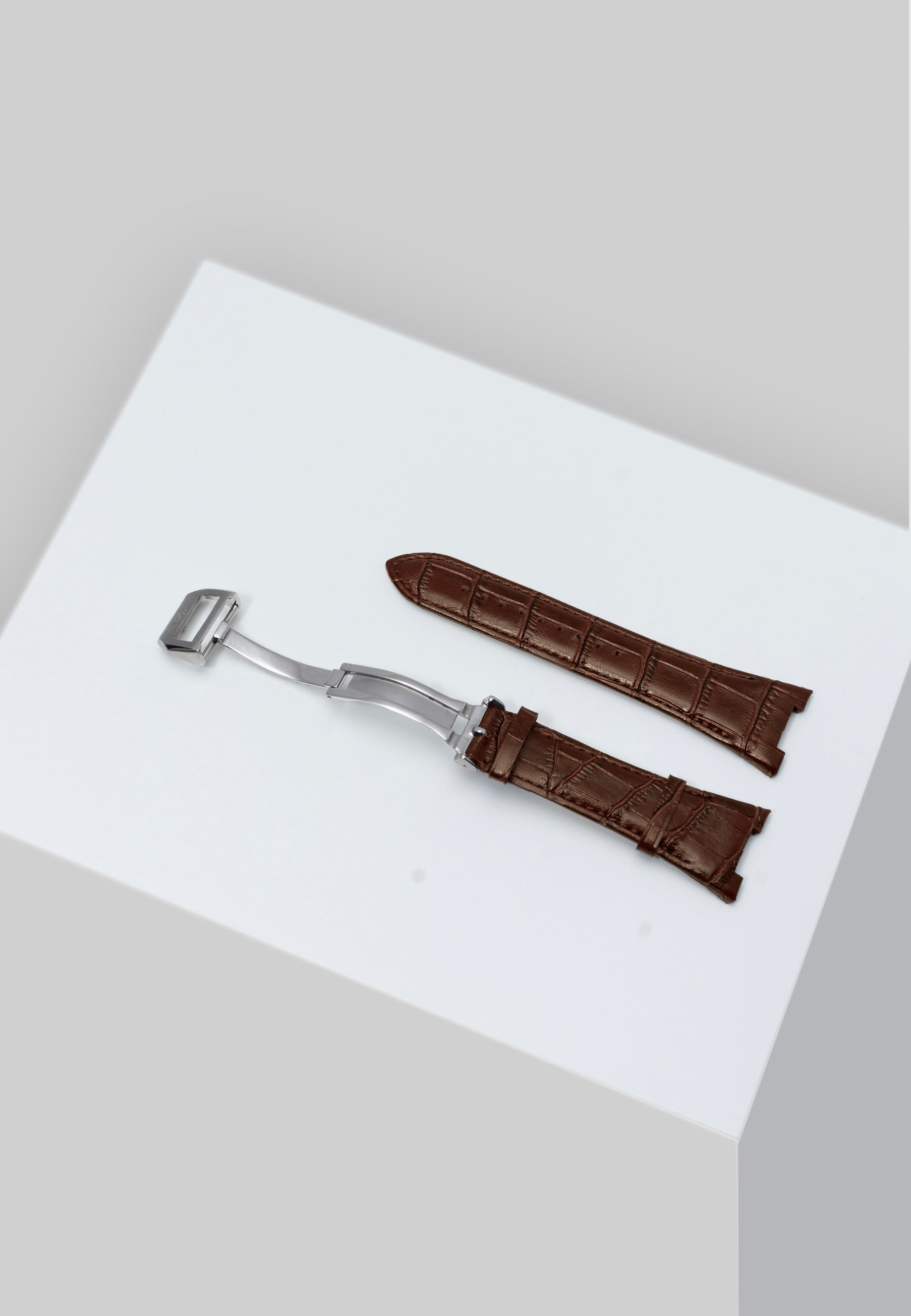 Golden Concept - Watch Straps - Leather - Silver buckle (Brown Leather)