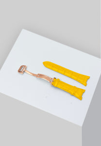 Golden Concept - 表带 - 皮革 - 玫瑰金带扣（黄色皮革）
