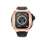 Load image into Gallery viewer, Apple Watch Ultra Case - RST49 - Rose Gold Steel (Black Rubber)
