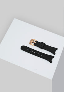 Golden Concept - Watch Straps - Rubber - Rose Gold buckle (Black Rubber)