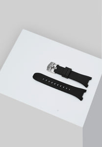 Golden Concept - Watch Straps - Rubber - Silver buckle (Black Rubber)