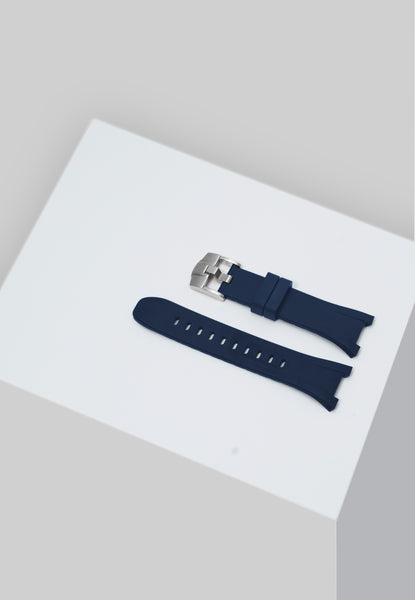 Golden Concept - Watch Straps - Rubber - Silver buckle (Blue Rubber)