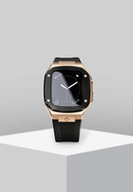将图片加载到图库查看器，Apple Watch 6 表壳 - SP - 玫瑰金（黑色橡胶）
