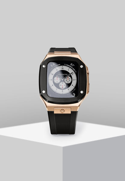 Apple Watch 6 表壳 - SP - 玫瑰金（黑色橡胶）