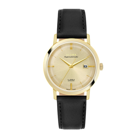 ULTRA AUTOMATIC - CHAMPAGNE SUNRAY GOLD NERO LEATHER