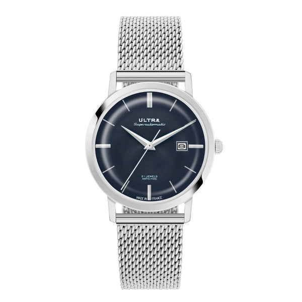 ULTRA AUTOMATIC - NAVY SILVER SUNRAY SILVER MESH