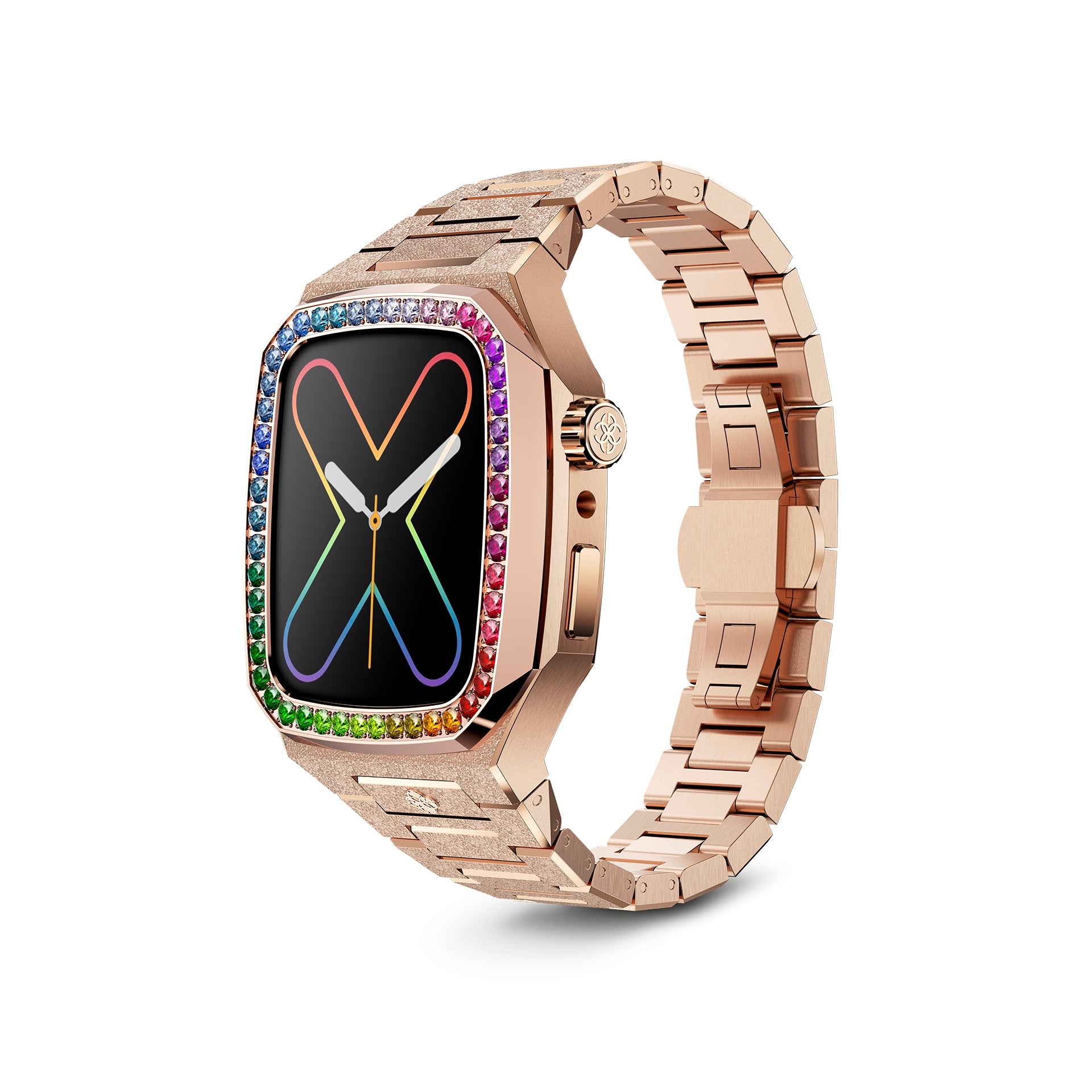 Apple Watch 7 - 9 錶殼 - EVF - 彩虹磨砂（玫瑰金鋼）