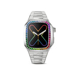 Load image into Gallery viewer, Apple Watch 7 - 9 Case - EVF - RAINBOW Frosted (Silver Steel)

