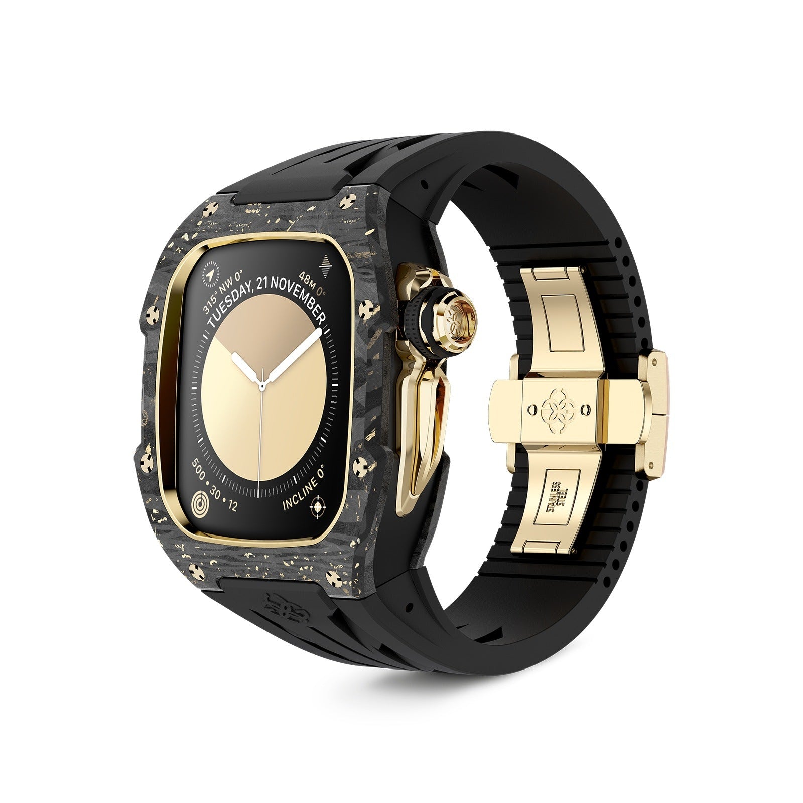 Apple Watch 7 - 9 Case - RSCIII45 - Gold Carbon