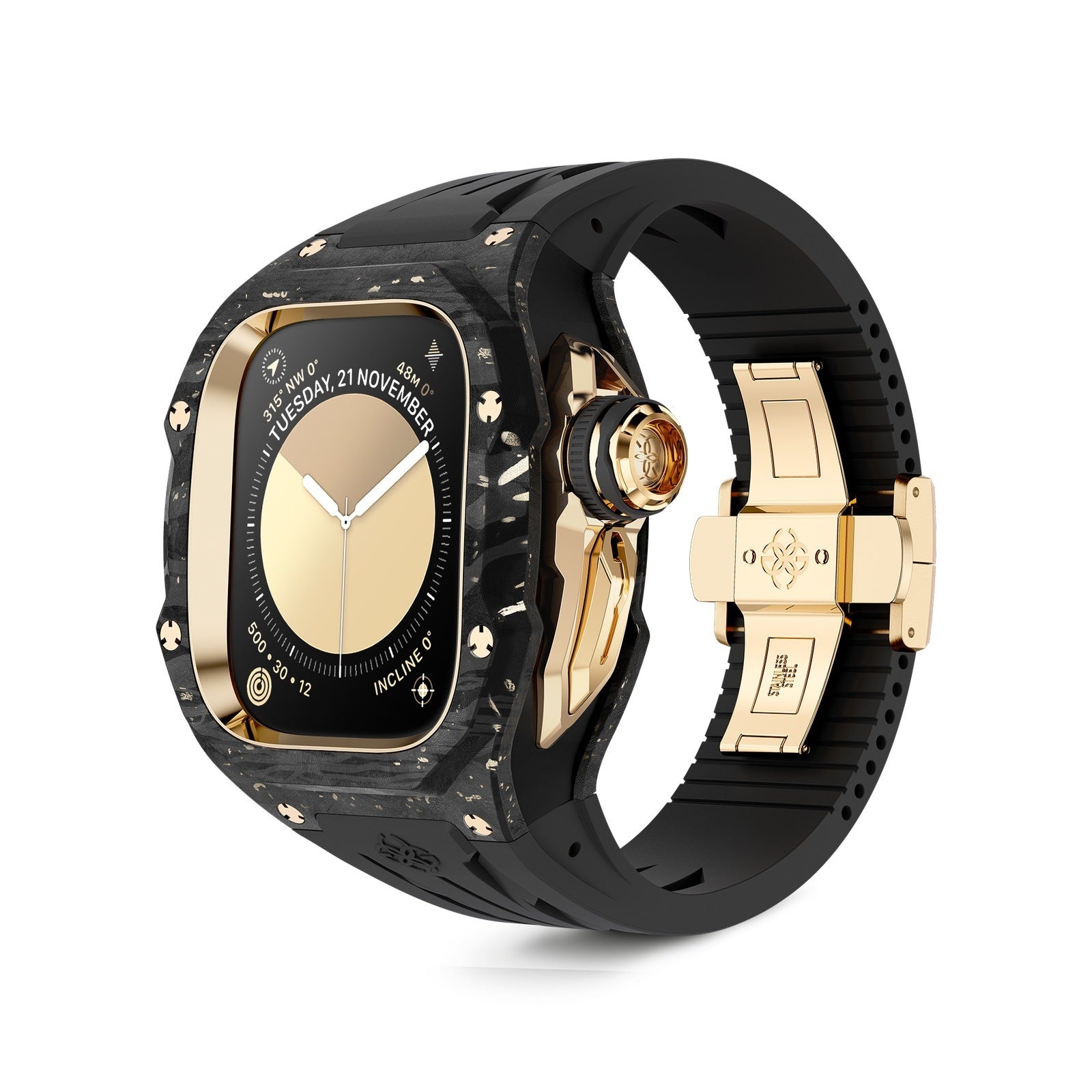 Apple Watch Ultra 表壳 - RSCIII49 - 金色碳纤维