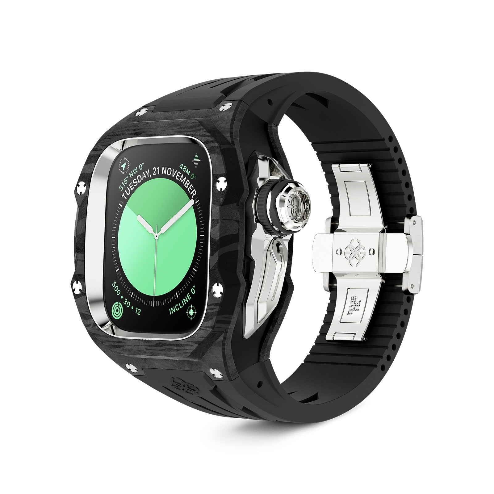 Apple Watch Ultra Case - RSCIII49 - Silver Carbon