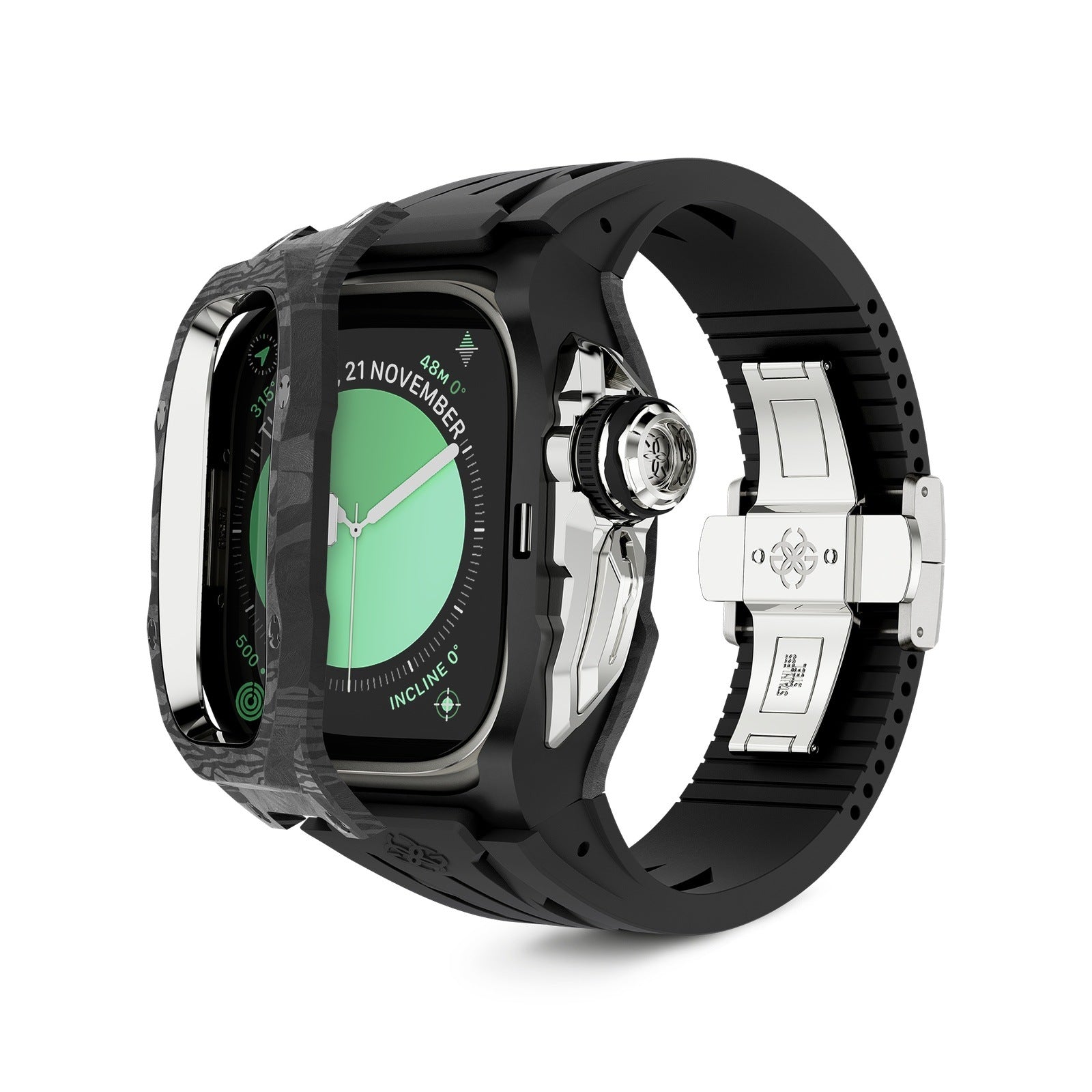 Apple Watch Ultra 表壳 - RSCIII49 - 银色碳纤维