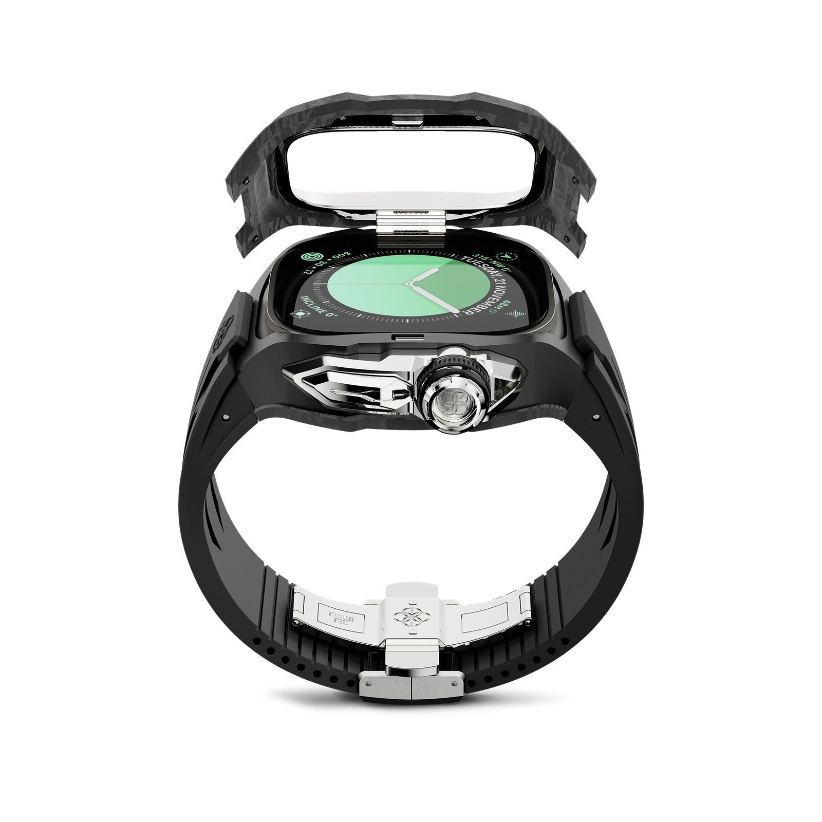 Apple Watch Ultra Case - RSCIII49 - Silver Carbon